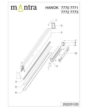 HANOK * APLIQUE LED 38W 4000K 110º BLANCA